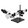 6.7-45X Dual Arm Stand Binocular Zoom Stereo Microscope, SKU SZ02060521, three quarter front view