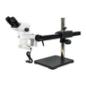 6.7-45X Ball Bearing Boom Stand Fluorescence Light Binocular Zoom Stereo Microscope, SKU SZ02061425, three quarter front view