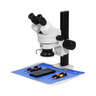 7-45X LED Light Track Stand Binocular Zoom Stereo Microscope, SKU SZ02010026, three quarter front view