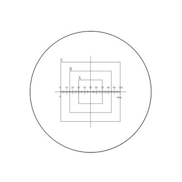Concentric Reticle ( Dia. 20mm), SKU RT20111121, three quarter front view