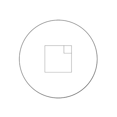 Concentric Reticle ( Dia. 20mm), SKU RT20111123, three quarter front view