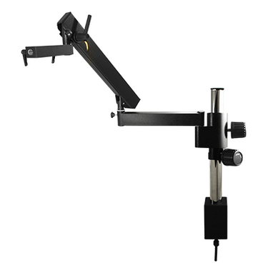 Microscope Flexible Articulating Arm, Post Clamp Stand, SKU ST02071203, three quarter front view