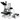 20X-500X Metallurgical Microscope, Trinocular, Halogen Fiber Optic Illuminator + Polarizing Kit, SKU MT02020303, three quarter front view