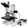 20X-500X Metallurgical Microscope, Trinocular, Halogen Fiber Optic Illuminator + Polarizing Kit, SKU MT02020303, three quarter front view