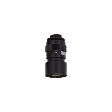 Objective Working Distance 61mm 1X Objective, SKU Mitutoyo-375-036-2, three quarter front view
