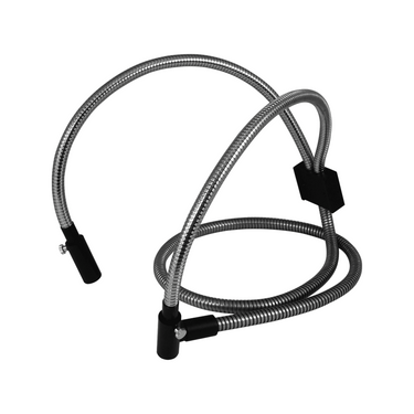 Dual Gooseneck Light Guide Cables for Microscope Fiber Optic Illuminator, Length 1500mm, SKU ML26923101, three quarter front view