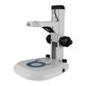 Microscope Track Stand, 76mm Fine Focus Rack, Top and Bottom LED Light (Dimmable), SKU ST04040401, three quarter front view