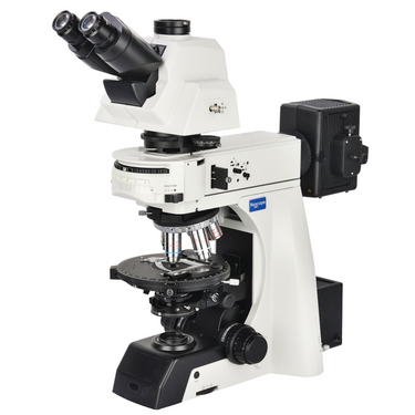 50-1000X Halogen Transmitted/Reflection Light Trinocular Transmitted/Reflection Polarizing Microscope, SKU Nexcope-NP900TRF-Trinocular, three quarter front view