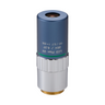 Objective Working Distance 14.98mm 20X LCD Infinity Long Working Distance Plan Apochromatic UV Objective, SKU Mitutoyo-378-892-8, three quarter front view