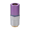 Objective Working Distance 17mm 20X Infinity Long Working Distance Plan Apochromatic NUV Objective, SKU Mitutoyo-378-817-8, three quarter front view