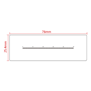 50mm/500 Div Line Gauge, SKU RT02410101, three quarter front view