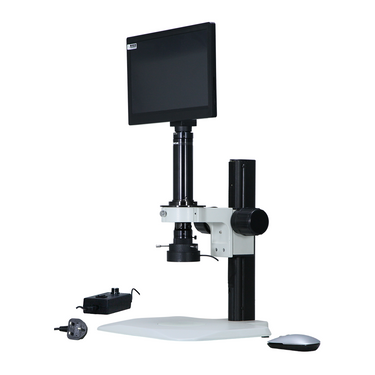 0.7-4.5X 2.0 Megapixels CMOS LED Light Track Stand Video Zoom Microscope, SKU MZ02120207, three quarter front view