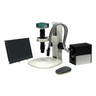 0.35-2.25X 2.0 Megapixels CMOS Track Stand UV FREE LED Light Video Zoom Microscope, SKU MZ02210013, three quarter front view