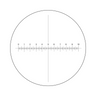 10mm/100 Div X-Axis Cross Hair Scale Reticle ( Dia. 20.4mm), SKU RT20103131, three quarter front view