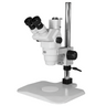 6.7-45X Post Stand Trinocular Zoom Stereo Microscope, SKU SZ02020231, three quarter front view