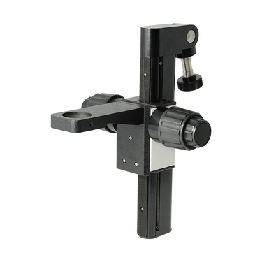 39mm E-Arm, Microscope Fine Focus Block, Inclinable Focusing Drive Track, SKU SA02031201, three quarter front view