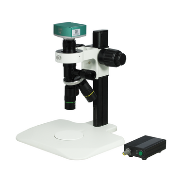 2.0 Megapixels 5-20X CMOS LED Light Track Stand Nosepiece Video Microscope, SKU MZ02371132, three quarter front view