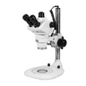 4-50X Post Stand LED Dual Illuminated Light Trinocular Zoom Stereo Microscope, SKU SZ17010241, three quarter front view