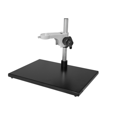 Focus Distance 50mm Vertical Post Height 280mm 45mm Fine Focus Post Stand, SKU ST08011303, three quarter front view
