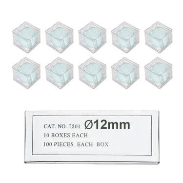 1,000 Glass Cover Slips (12mm Round Circle) for Microscope Slides, SKU SL39301002, three quarter front view