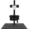 Track Length 720mm Focus Distance 261mm Upper Stage XY Travel Distance 76x50mm 76mm XY Stage Track Stand, SKU ST02111402, three quarter front view