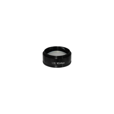 40mm 1.5X Infinity-Corrected Achromatic Microscope Objective Lens Working Distance 40mm, Screw Thread:M58x1mm, SKU PZ08014511, three quarter front view