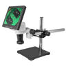 LED Video Microscope, LCD 10 in. Monitor, Industrial Inspection, Boom Stand, SKU MV02010203, three quarter front view