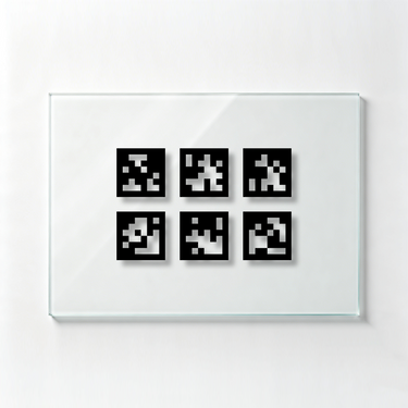 Manufacturing Precision ±5μm Glass Checkerboard Calibration Target (703.8x504.8x10mm 2x3), SKU CT20090103, three quarter front view