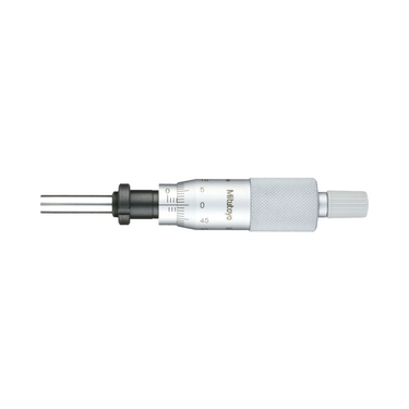 0-1″ Mechanical Micrometer Head Graduation 0.001″ 1" Flat with Clamp Nut Mechanical Micrometer Head (Thimble Diameter: Dia. 18mm), SKU Mitutoyo-150-207, three quarter front view