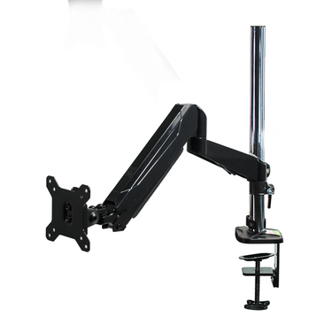 Pneumatic Monitor Arm, Post Clamp Stand, SKU ST02071517, three quarter front view