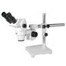 6.5X-45X Super Widefield Zoom Stereo Microscope, Binocular, Single Arm Boom Stand with Arbor, SKU SZ02020465, three quarter front view