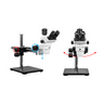 6.7-45X Boom Stand Trinocular Zoom Stereo Microscope, SKU SZ02060431, three quarter front view