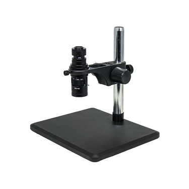 0.28-2X Post Stand Video Zoom Microscope, SKU MZ19030101, three quarter front view