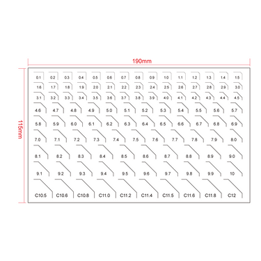 Transparent Ruler, SKU RT02420213, three quarter front view