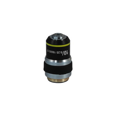 10X Achromatic Microscope Objective Lens, SKU BM13043311, three quarter front view