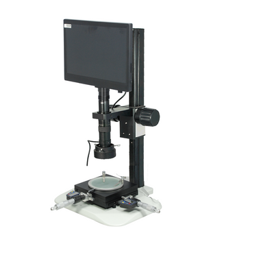0.35-2.25X 2.0 Megapixels CMOS LED Light Track Stand XY Stage Travel Distance 2x2″ Measurement Microscope, SKU MS02030113, three quarter front view