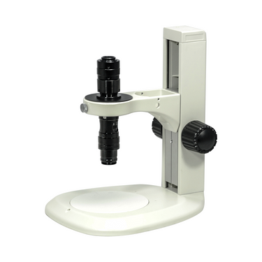 0.35-2.25X Track Stand Video Zoom Microscope, SKU MZ02210011, three quarter front view