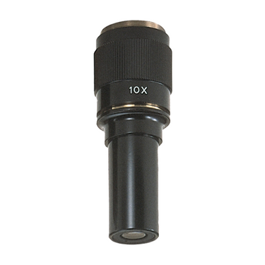 Objective Working Distance 14mm 10X Objective, SKU Mitutoyo-176-137, three quarter front view