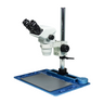 6.7-45X Post Stand Binocular Zoom Stereo Microscope, SKU SZ02060241, three quarter front view