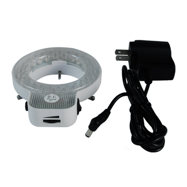 48 LED Microscope Ring Light Diameter 61mm 3.2W with Power Cord, SKU ML23241121, three quarter front view