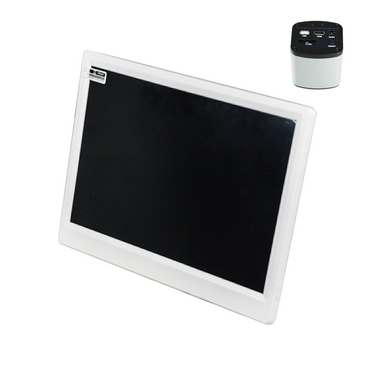 11.6 inch LCD Display 5MP HDMI / USB 2.0 CMOS Digital Microscope Camera, SKU DC33511111, three quarter front view