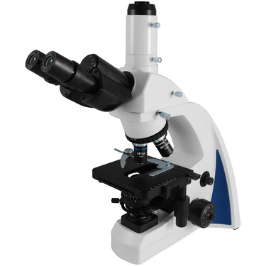 40X-1000X Biological Compound Microscope, Trinocular, LED Light, Adjustable Condenser, SKU BM13020302, three quarter front view