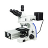 100X-800X Metallurgical Microscope, Trinocular, Dual Halogen Light, Bright Field + Polarizing Kit, SKU MT03020313, three quarter front view