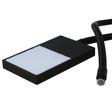 Microscope Back Light 4x4 inch with Fiber Optic Illuminator Light Guide Cable 1000mm, SKU ML26941102, three quarter front view
