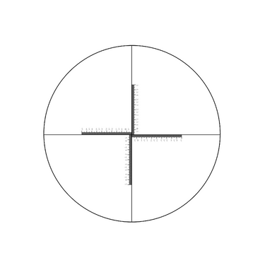 10mm/200 Div Crosshair Scale Reticle ( Dia. 24mm), SKU RT20104163, three quarter front view