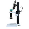 1-6X 2.0 Megapixels CMOS LED Light LED Transmitted Light Track Stand Video Zoom Microscope, SKU MZ02110212, three quarter front view