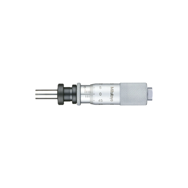 0-0.60″ Mechanical Micrometer Head Graduation 0.001″ 0.6" Flat with Clamp Nut Zero-Adjustable Mechanical Micrometer Head (with Spindle Lock, Thimble Diameter: Dia. 15mm), SKU Mitutoyo-149-182, three quarter front view