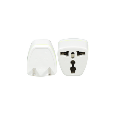 Universal to EU 2 Pin Plug Power Adapter AC Travel Socket Converter 250V 10A, SKU EC02411201, three quarter front view