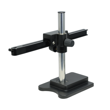 Microscope Boom Stand, Single Square Arm, Weighted Base, SKU ST19051203, three quarter front view