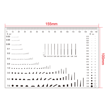 150mm/300 Div Comparison Test Gauge, SKU RT02420607, three quarter front view